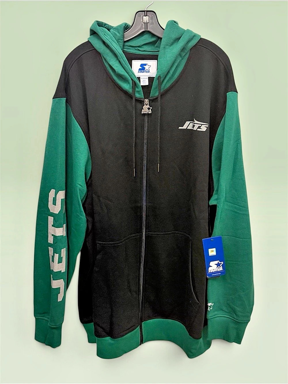 Starter NFL New York Jets Black & Green Zip-up Jacket 4XL NWT
